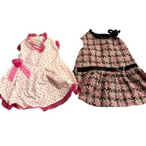 2 Dog Dresses Pet Clothes Size Medium Costumes 15-30lb So Dang Cute!
